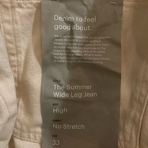 Everlane the summer wide leg jeans size 33